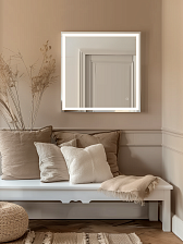 Зеркало DQ Франкфурт (Frankfurt) Лайт 80х80 с подсветкой (DQMFRA8080LT)