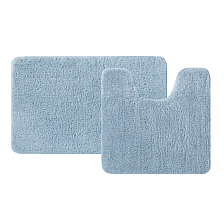 Набор ковриков для ванной комнаты, 50х80 + 50х50, микрофибра, синий, IDDIS (BSET03Mi13)