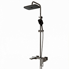 Душевая система 35к MIXLINE МЛ2409Г(ML2409GR) излив лейка 3 позиции +лейка "Тропический душ" ГРАФИТ (557896)