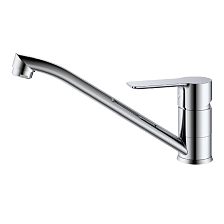 Смеситель Splenka для кухни низкий поворотный излив, хром (S06.42)