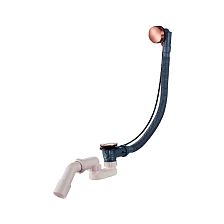 Слив-перелив для ванны Raglo полуавтоматический (с тросиком), латунь/пластик, матовая медь (R600.30.33)