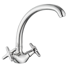 Смеситель Splenka для кухни вентильный С-образный поворотный излив, хром (S80.42)