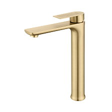 Смеситель Prohanss для раковины высокий монолитный, золотой сатин (P35.15.03)