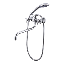 Смеситель Prohanss для ванны и душа вентильный поворотный излив 30 см, хром (P10.22)