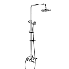 Смеситель Rossinka Q для ванны и душа с регулируемой высотой штанги, поворотным изливом и лейкой (Q02-46) 