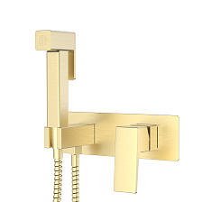 Смеситель Splenka с гигиеническим душем встраиваемый сатин золотой (S01.52.03)