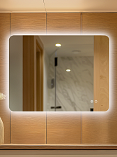 Зеркало DQ Гамбург (Hamburg) Лайт 100х80 с подсветкой/антизапотеванием (DQMHAM10080LTA)