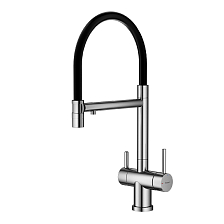 Смеситель Splenka для кухни с подключением к фильтру съёмный гибкий излив с магнитным фиксатором, сатин (S70.63.05)