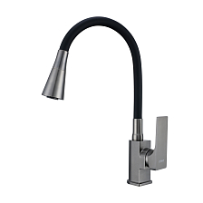 Смеситель Prohanss для кухни высокий гибкий излив, графит (P61.4406.09)