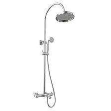 Смеситель Lemark Пушкин (Pushkin) термостатический для ванны и душа с регулируемой высотой штанги и лейкой верхнего душа «Тропический дождь» (LMF-8646B-C)