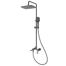 Душевая система Splenka для ванны и душа поворотный излив 17 см, графит (S06.24.09)