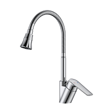 Смеситель DECOROOM DR27 для кухни с гибким поворотным изливом (DR27024)