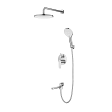 Душевая система Splenka для ванны и душа встраиваемая на 3 режима поворотный излив 20 см, сатин (S222.27.05)