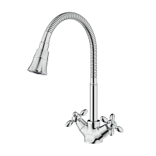 Смеситель DECOROOM DR53 для кухни с гибким поворотным изливом (DR53021)