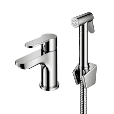 Смеситель Prohanss для раковины с гигиеническим душем монолитный, хром (P64.12)