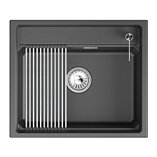 Кухонная мойка GRANULA кварц (6003i, ШВАРЦ)