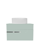 Тумба Runo Вудлайн 65 подвесная оливковая под накладной умывальник (00-00004897)