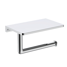 Держатель для туалетной бумаги Raglo с полкой, хром (R320.03)