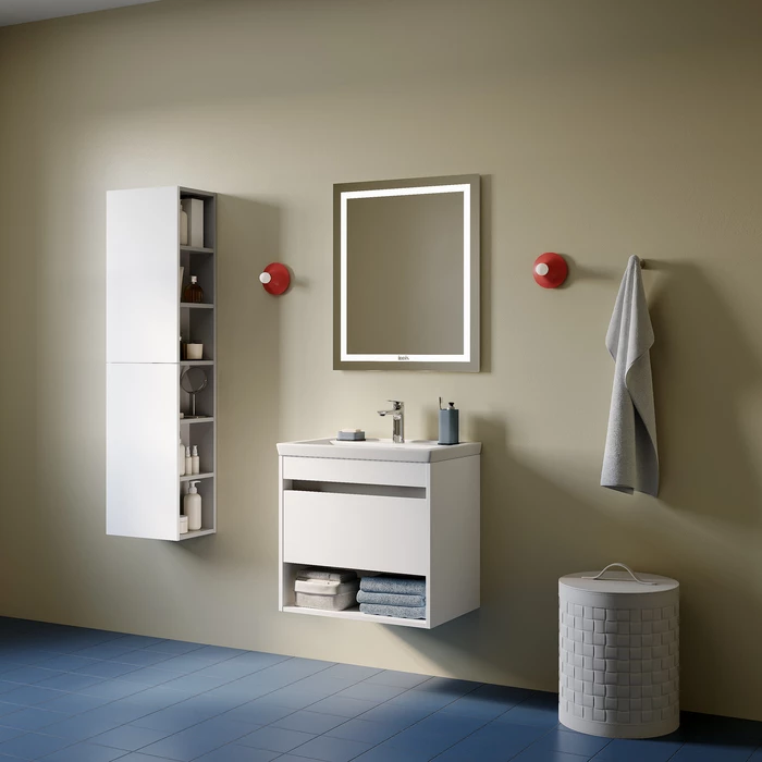 Тумба с умывальником IDDIS Zodiac X подвесная, с нишей, 60 см, белый, подходит умыв. 4076000i28 (ZDX60WNi95K) - фото 4