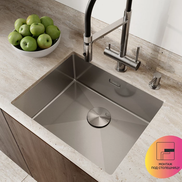 Мойка кухонная из нержавеющей стали IDDIS Edifice (EDI54S0i77) - фото 3