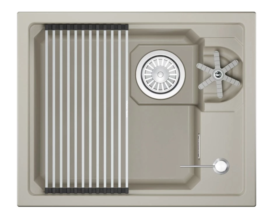 Кухонная мойка GRANULA KITCHEN SPACE RINZER кварц (5505RU, КРЕМАН) - фото 1