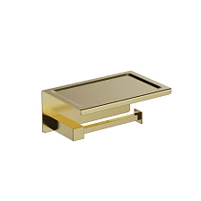 Бумагодержатель с полкой для телефона Timo Selene (17044/17) золото матовое