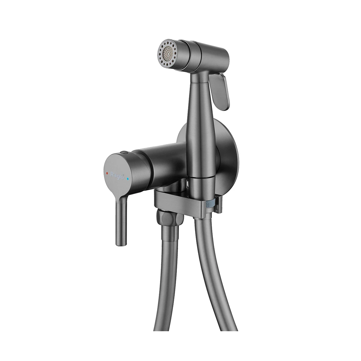 Смеситель Raglo с гигиеническим душем встраиваемый, графит (R20.54.09) - фото 1