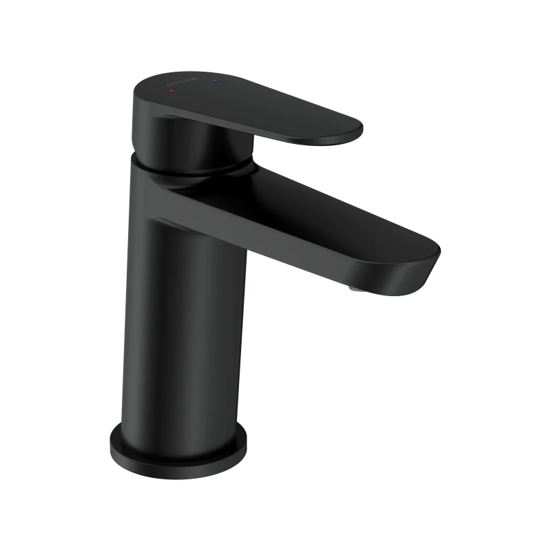Смеситель для раковины CERSANIT LARA средний однорычажный черный (68152) - фото 1