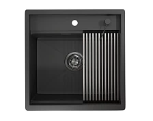 Кухонная мойка GRANULA (5051, ЧЕРНЫЙ МАТОВЫЙ)