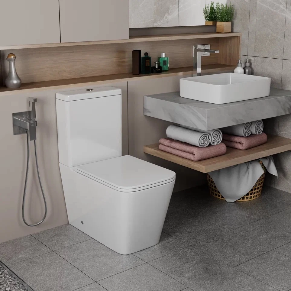 Унитаз-компакт безободковый D&K Berlin 610*345*825мм (DT1437016) Унитаз-компакт безободковый D&K Berlin 610*345*825мм (DT1437016) - фото 4