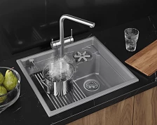 Кухонная мойка GRANULA KITCHEN SPACE RINZER кварц (5807R, АЛЮМИНИУМ)