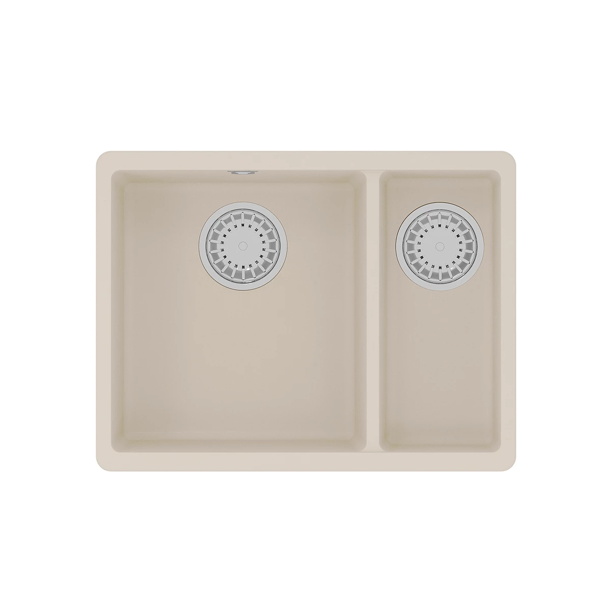 Кухонная мойка Lemark SINARA 550.2-U подстольного монтажа с доп.чашей из кварцгранита цвет: Шампань  (9910084)