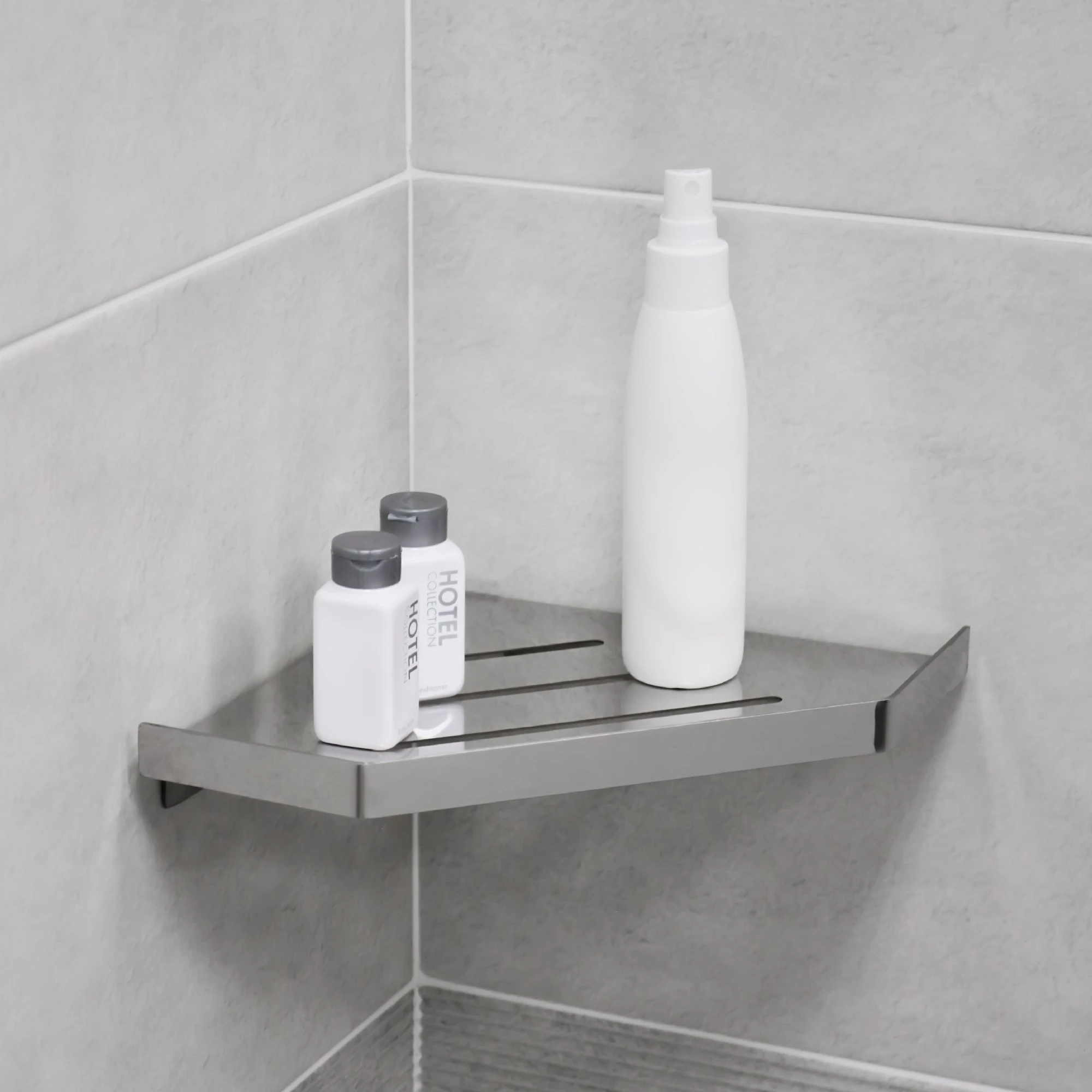 Полка угловая одноэтажная Fixsen Hi-Tech хром (FX-841) Полка угловая одноэтажная Fixsen Hi-Tech хром (FX-841) - фото 4