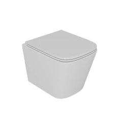 Унитаз D&K подвесной  безободковый (торнадо), сиденье микролифт Berlin (DT1436516)