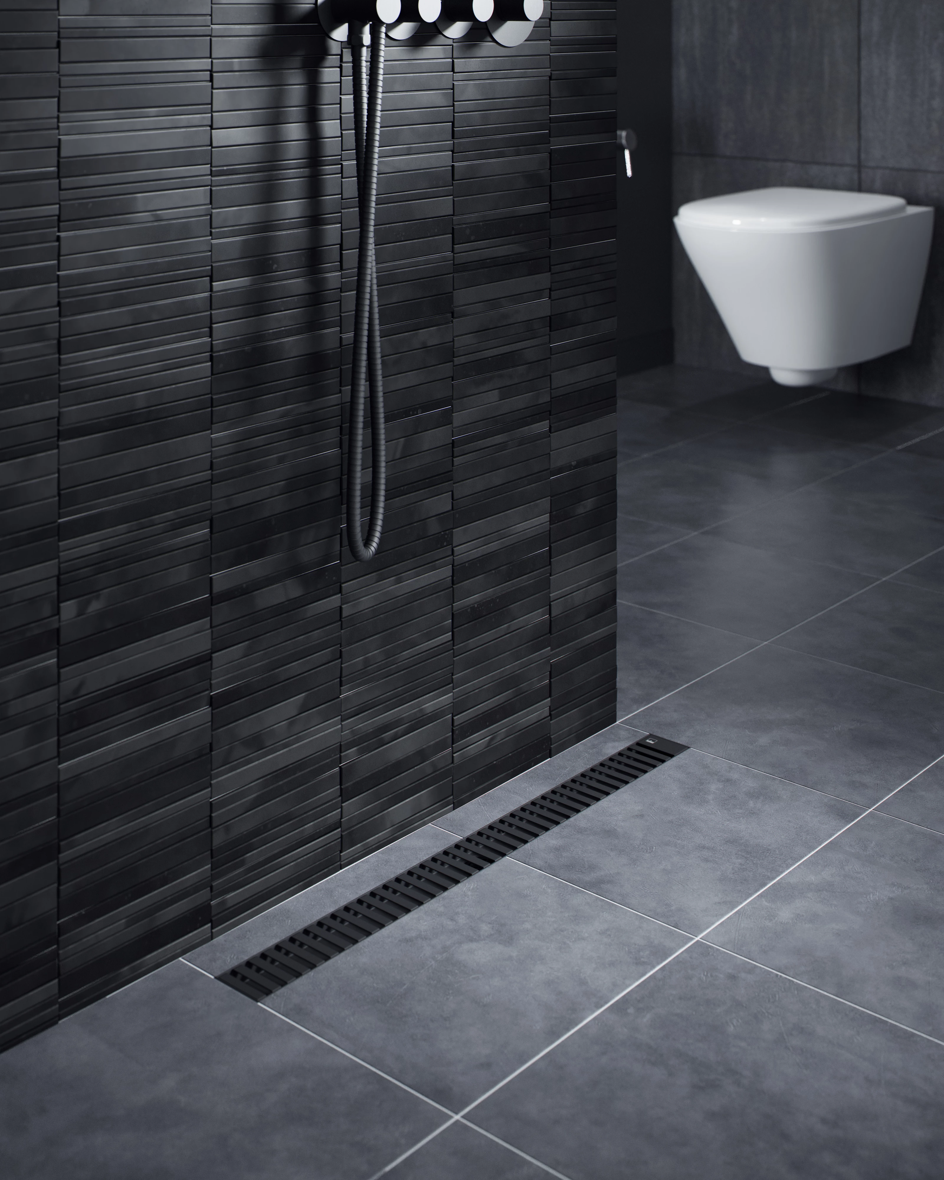 Душевой лоток TIMO Drain System 700 с вставкой "lines", Чёрный (DS230107/03) - фото 3