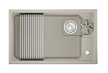 Кухонная мойка GRANULA KITCHEN SPACE RINZER кварц (7309RU, КРЕМАН)