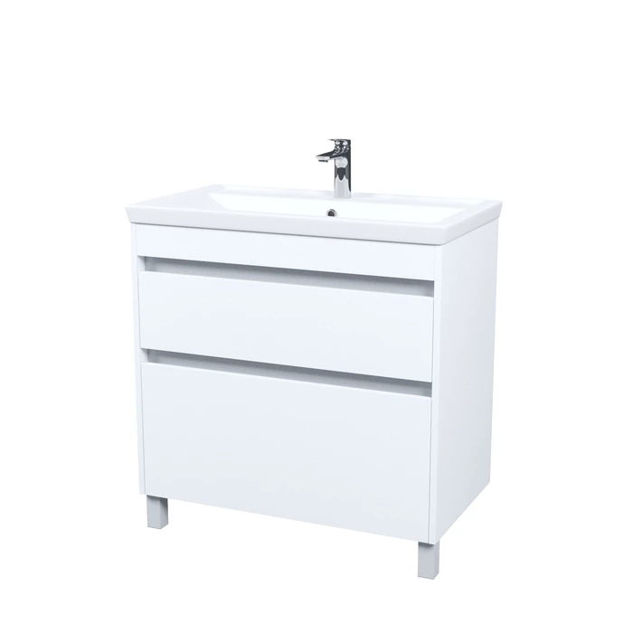 Тумба с умывальником, напольная, 80 см, белый, Zodiac X, IDDIS, (ZDX80WFi95K)