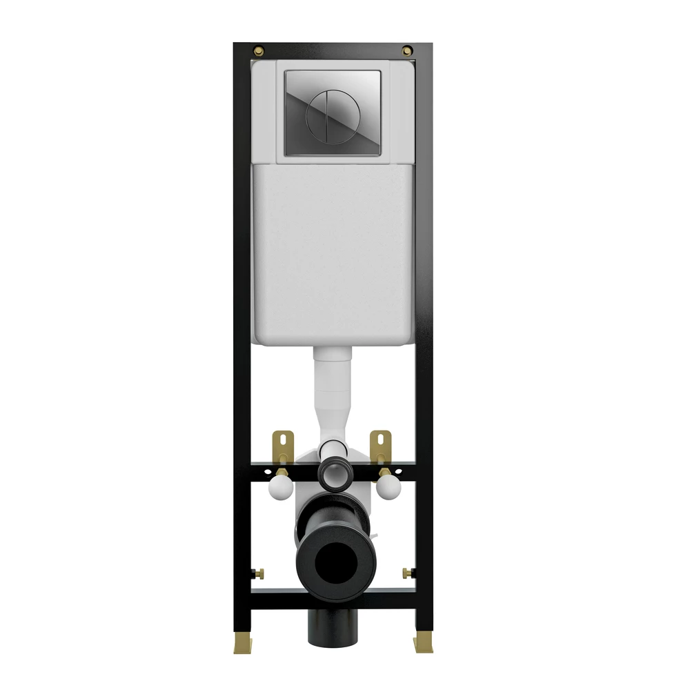 Инсталляция Cersanit  BLACK 35 для унитаза механическая кнопка LEON пластик хром глянцевый (S-IN-BLACK-Cg-w)