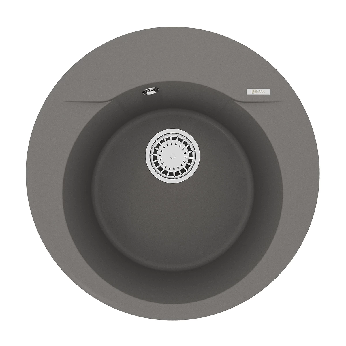Кухонная мойка Lemark SULA 500 врезная круглая из кварцгранита цвет: Серый шёлк (9910005) - фото 1