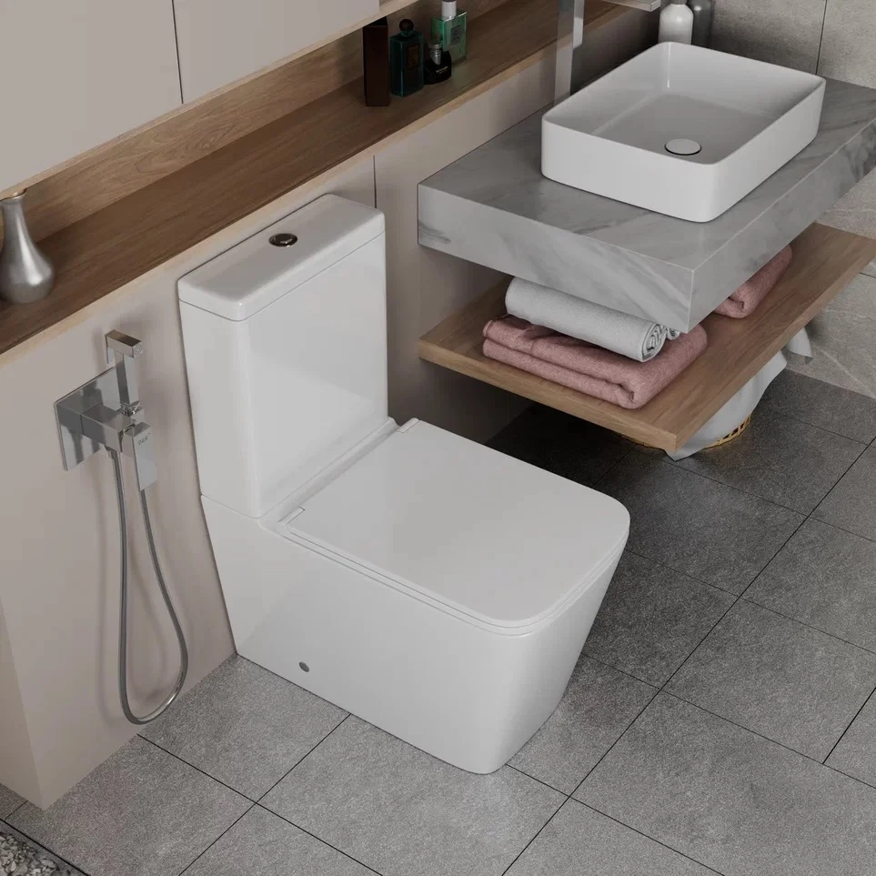 Унитаз-компакт безободковый D&K Berlin 610*345*825мм (DT1437016) Унитаз-компакт безободковый D&K Berlin 610*345*825мм (DT1437016) - фото 5