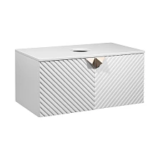 Тумба Runo Андорра 70 белый матовый белый глянец подвесная под накладной умывальник (00-00004644)