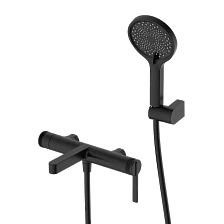 Смеситель для ванны с душем DQ Bonn короткий излив черный (DA1703205)