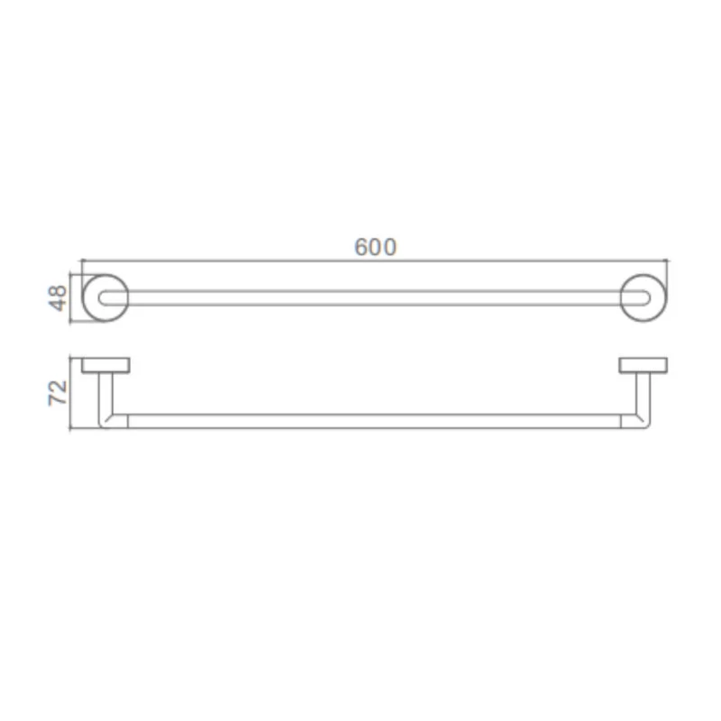 Полотенцедержатель Raglo одинарный 60 см, хром (R320.01) - фото 2