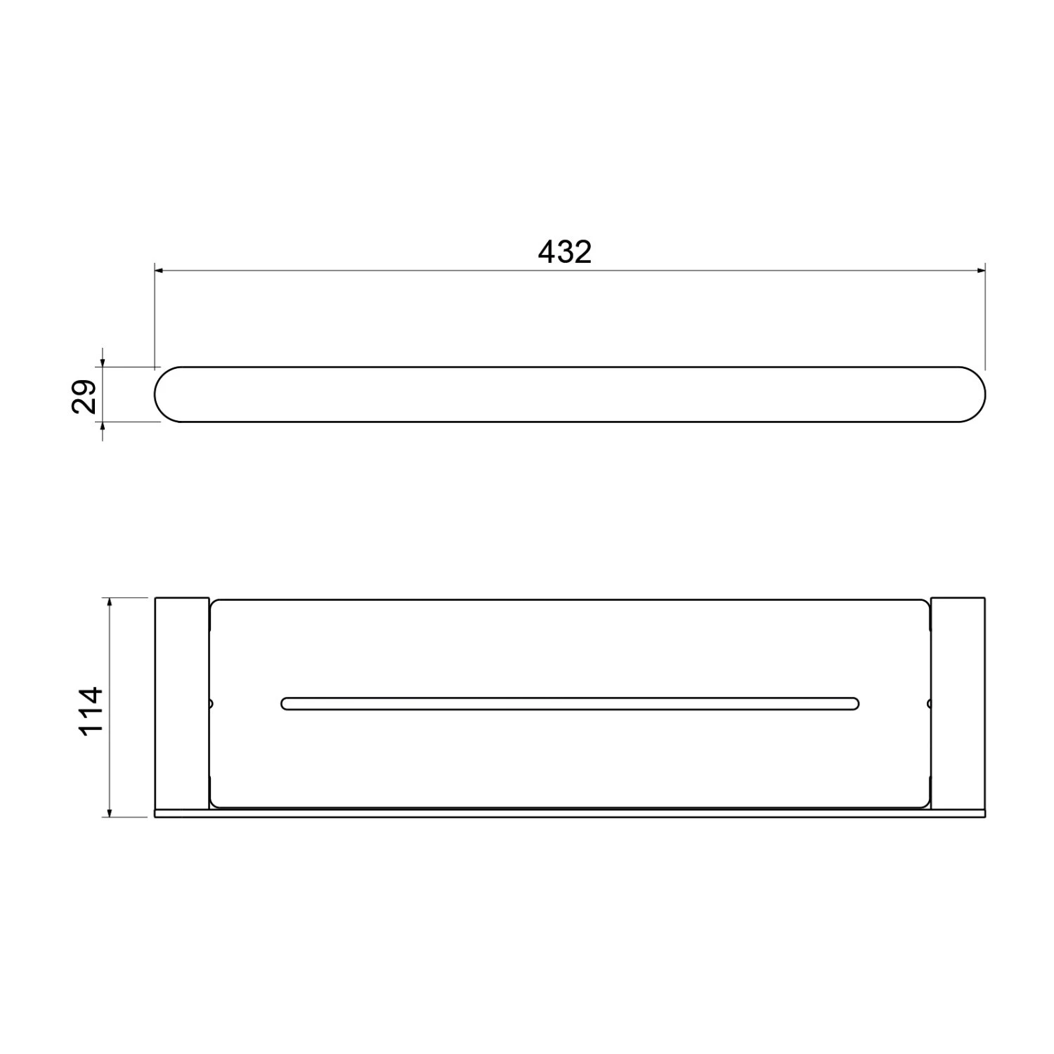Полка Timo Saona золото шлифованное (13073/20) - фото 2