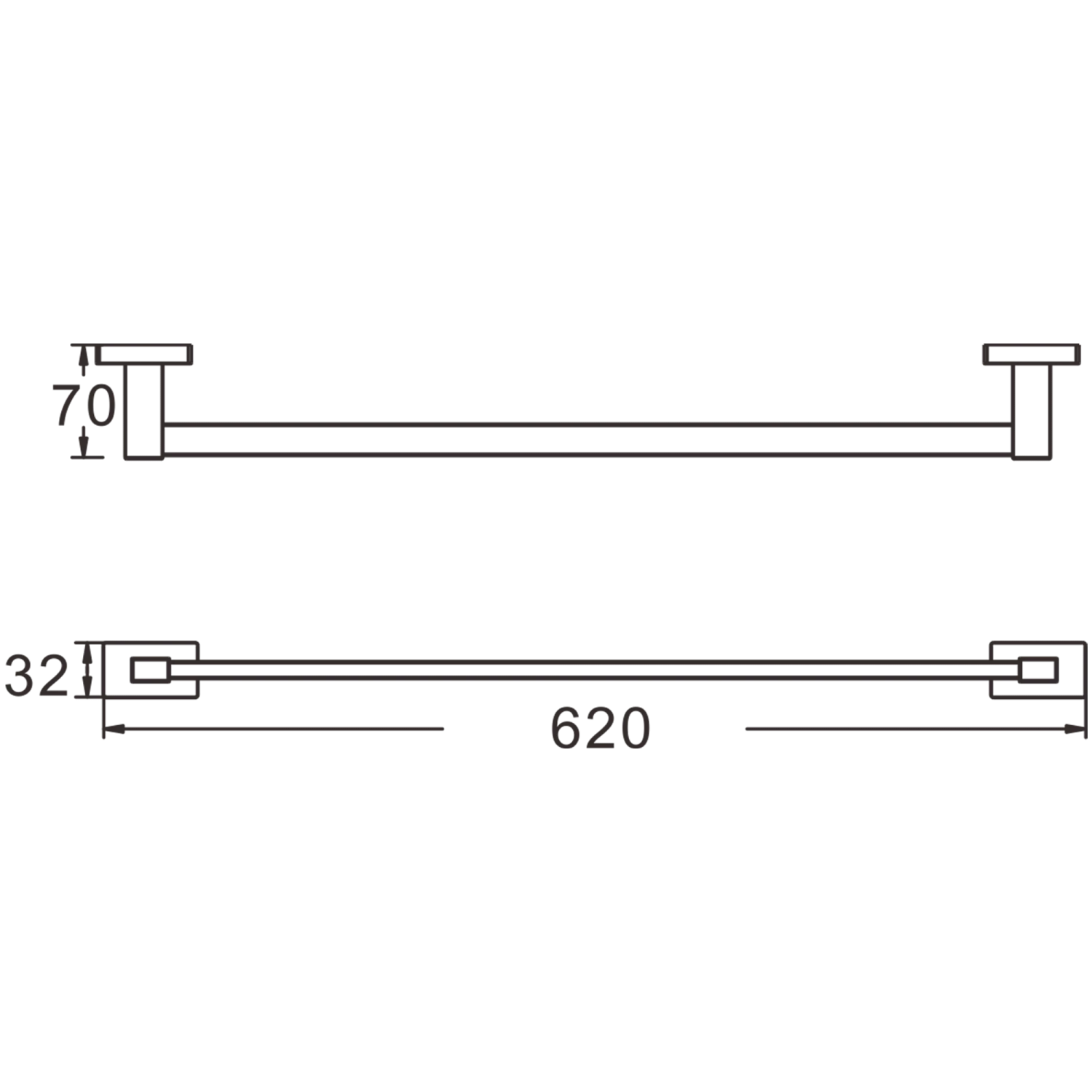 Держатель для полотенец одинарный BELZ (B90201) - фото 2