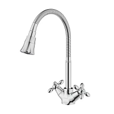 Смеситель DECOROOM DR53 для кухни с гибким поворотным изливом (DR53021)