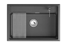 Кухонная мойка GRANULA кварц (7301i, ЧЁРНЫЙ)