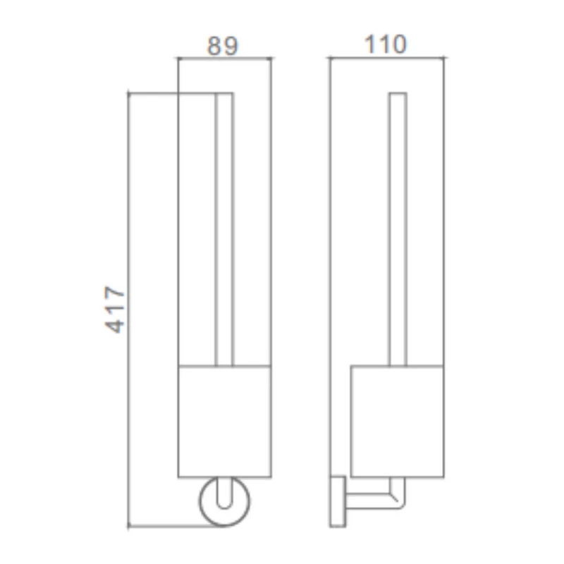 Ёршик для унитаза Raglo с держателем, хром (R320.10) - фото 2