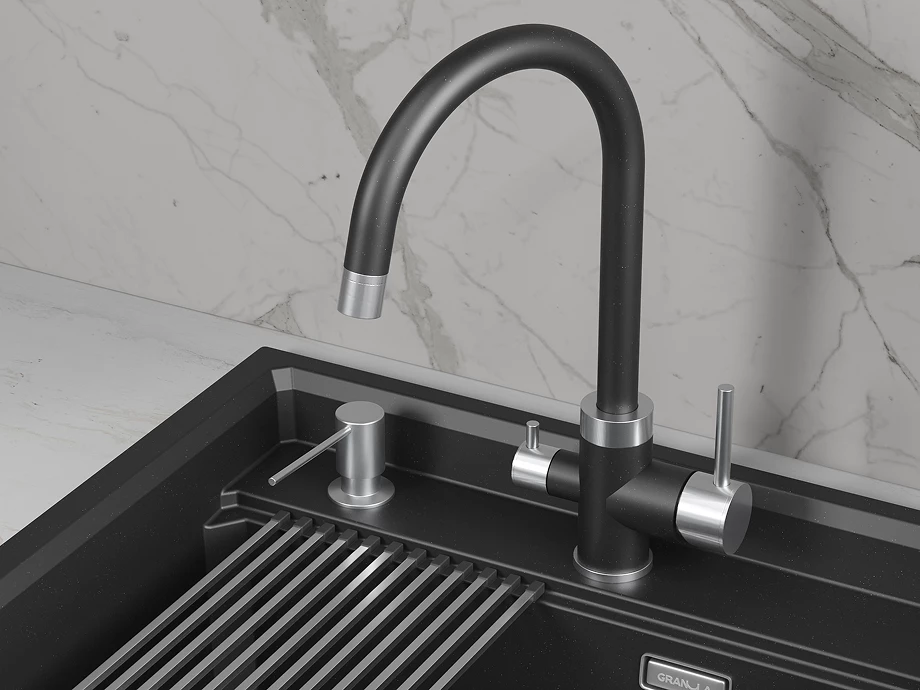 Смеситель для кухни GRANULA (5169, ШВАРЦ) - фото 2