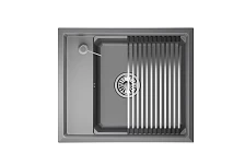 Кухонная мойка GRANULA Kitchen Space (6004, АЛЮМИНИУМ)